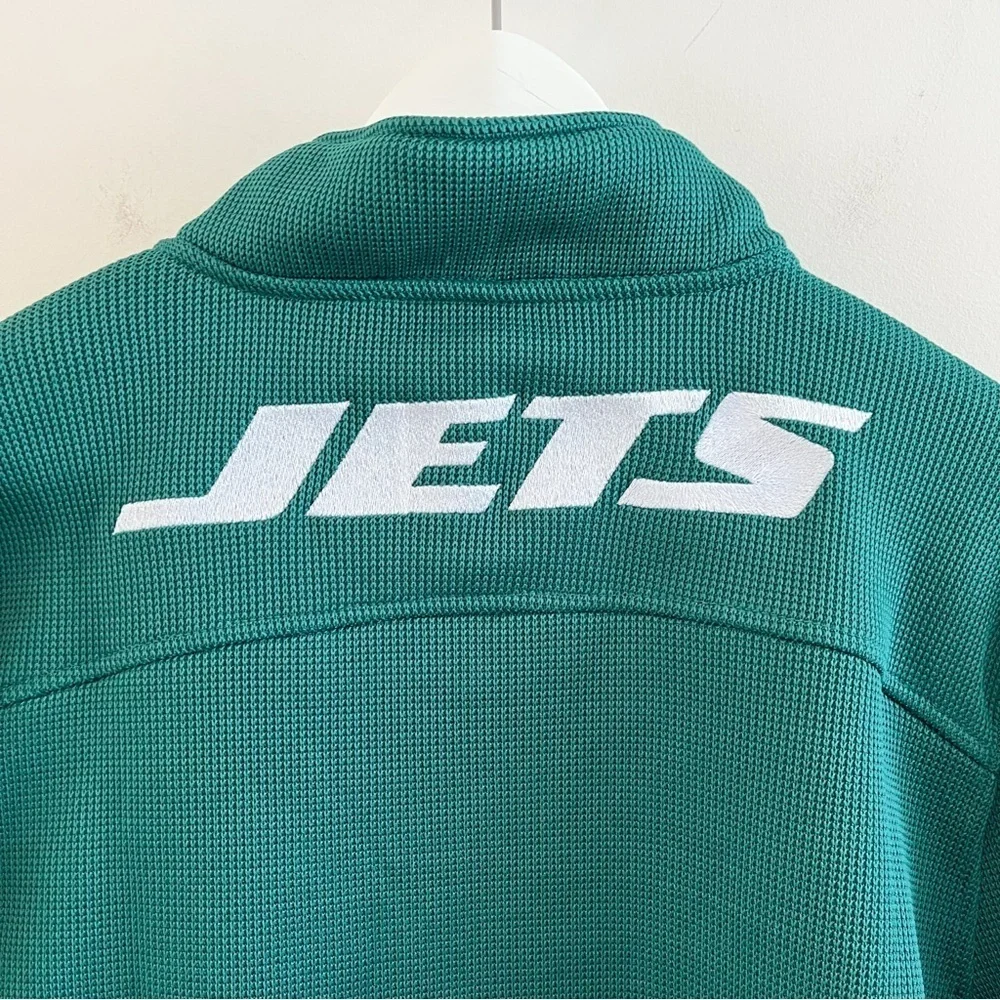NWT NFL Team Apparel New York Jets 1/4 Zipper Fleece Lined Pullover Size Medium